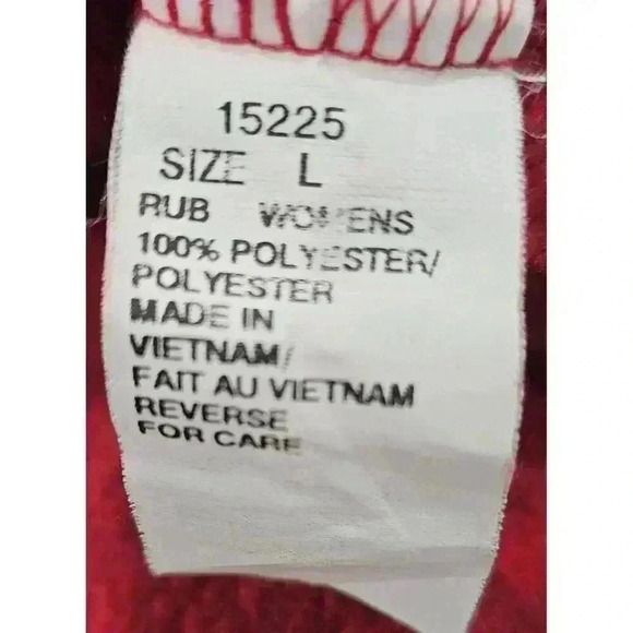 Woolrich Women's Pullover Zip Sweater Size Lg Snowflake Red Nordic‎ - Picture 8 of 9